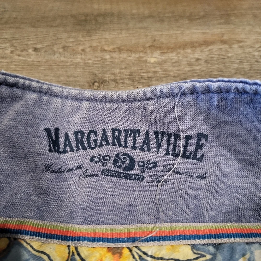 Margaritaville Casual Quarter Zip Pullover Lightweight Sweatshirt Mens Medium